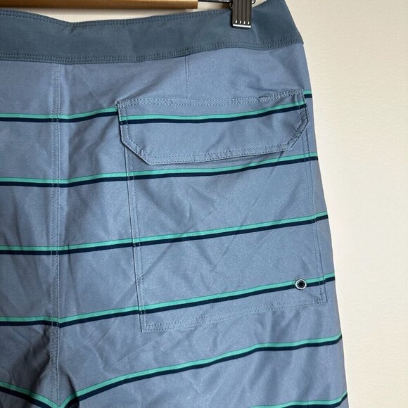 Patagonia Board Shorts Mens 30 Hydropeak Outdoor Striped Beach Stretch Swim Surf - Picture 8 of 14